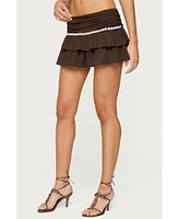 Edikted Women's Katarina Ruffle Mini Skirt