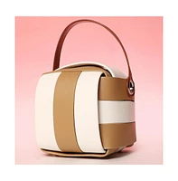 Women's The Panel Verva Hand Bag - Camel Brown & Ivory White