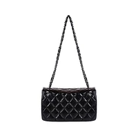 Women's The Quilted-Chainlink Sling Bag - Onyx Black