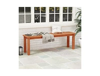 Slickblue 2-Person Patio Bench with Slatted Seat for Comfortable and Stylish Outdoor Seating