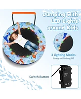 Mini Trampoline Folding Small Rebounder for Kids with Lights