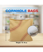 Set of 8 Premium Weather Resistant Regulation and Weight Cornhole Bean Bags.
