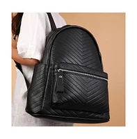 Women's The Chevron Curve Backpack - Onyx Black