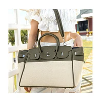 Women's The Panel-Overlap Satchel Bag