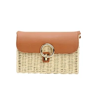 Women's The Straw-Box Sling Bag - Tan Brown
