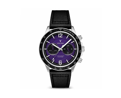 Vincero Men s Apex 42mm Chronograph Watch – Ultraviolet Purple Dial
