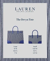 Lauren Ralph Lauren Striped Canvas Devyn Tote Bag