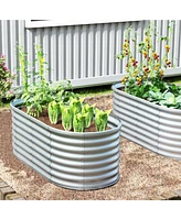 Raised Garden Bed with Open Base for Growing Vegetables