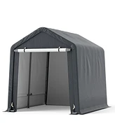 Slickblue Outdoor Portable Motorcycle Shelter with Waterproof Cover for Storage