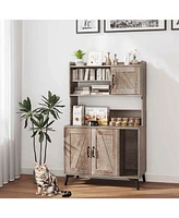 Large Cat Litter Box Enclosure with Display Storage Shelves