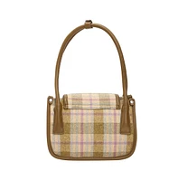 Women's The Tartan Shoulder Bag - Tan Brown & Yellow Ochre