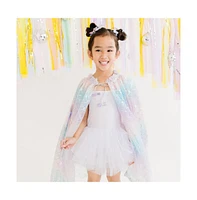 Sweet Wink Girls Mermaid Ombre Cape