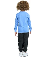 adidas Toddler & Little Boys Long-Sleeve Graphic T-Shirt Elastic-Waistband Cargo Jogger Pants, 2 Piece Set