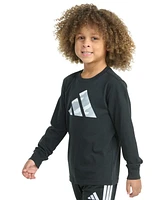 adidas Toddler & Little Boys Long-Sleeve Halftone Camo Logo Cotton T-Shirt