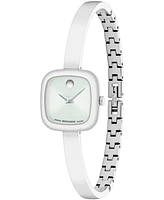 Movado Women's Museum Cushion Swiss Quartz Stainless Steel Bangle Watch, 21.50mm