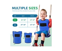 Outree Medium Blue Weighted Compression Vest for Kids with Sensory Needs
