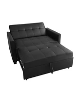 Gold Sparrow 51" Faux Leather Chandler Convertible Loveseat Bed, Created for Macy's
