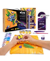 Wise Elk Okto Sensory Art 3D Painting "Irises" – 11.8" x 15.7" Canvas Kit