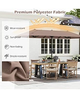 Gymax 13 Ft Double-sided Patio Umbrella Outdoor Large Twin
