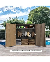 Mondawe 36.2"Hx 15"W x 34.3"D Outdoor Storage Shed with Sliding Door