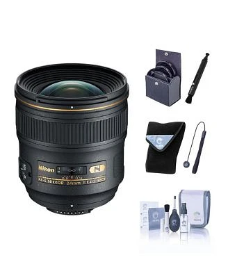 Nikon 24mm F 1.4g Ed Af S Nikkor Lens With 77mm Digital Essentials Filter Kit With Uvlens Wraplens Pen Lens Cleaner Complete Optics Care Cleaning Kit Universal Lens Cap Tether