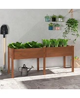 Large Raised Garden Bed with Drainage Holes and 6 Supporting Legs