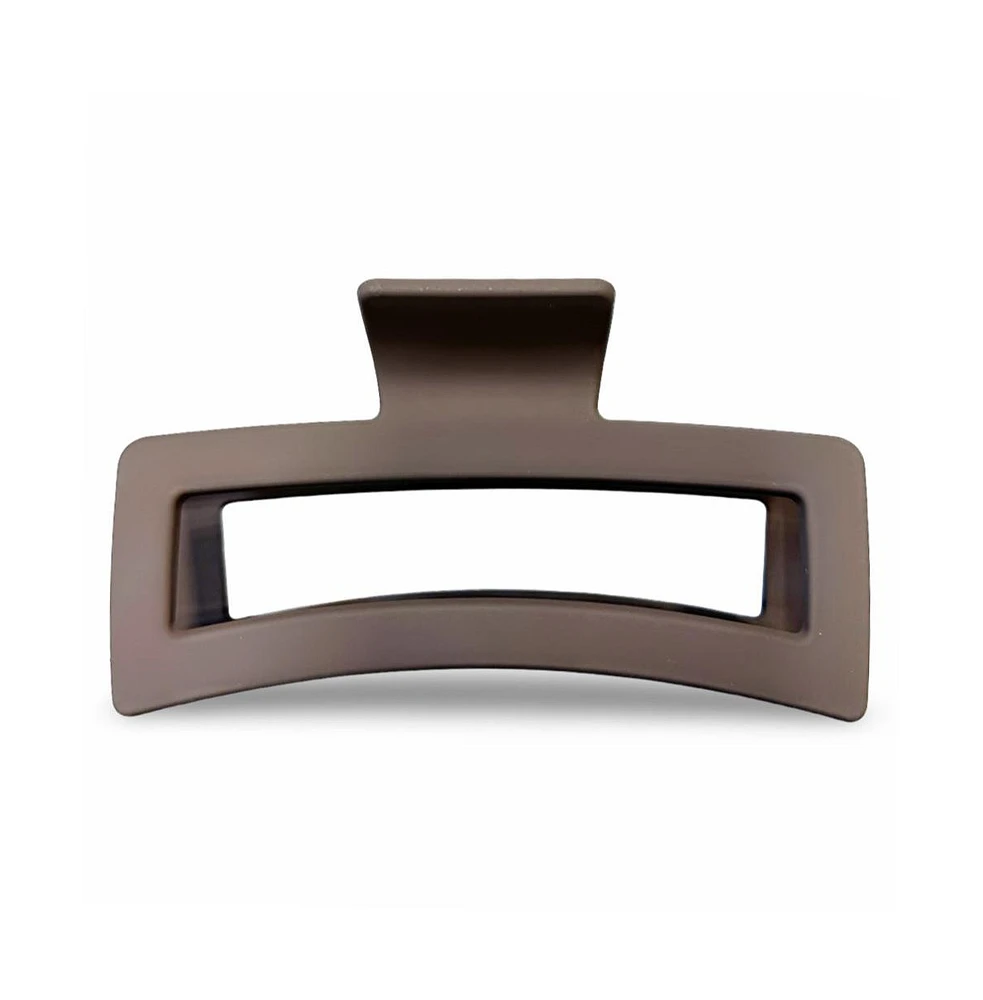 Extra Large Rectangular Claw Clip - Brown