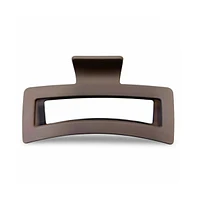 Extra Large Rectangular Claw Clip - Brown