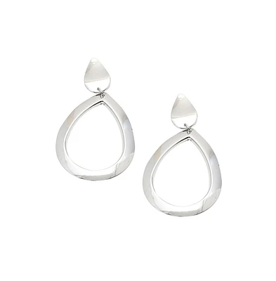 Sohi Women's Rose Gold Contemporary Drop Earrings