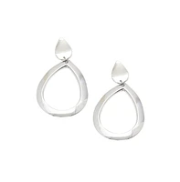 Sohi Women's Rose Gold Contemporary Drop Earrings