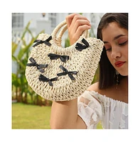 Women's The Bow-Straw Hand Bag