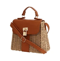 Women's The Riviera-Straw Hand Bag - Chocolate Brown