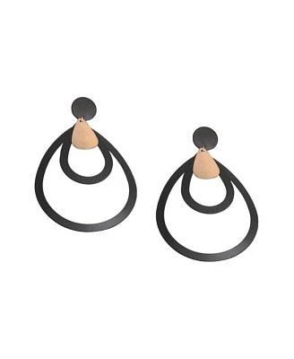 Sohi Womens Contrast Drop Earrings