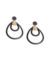 Sohi Womens Contrast Drop Earrings