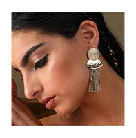 Sohi Women's Blue Egyptian Drop Earrings