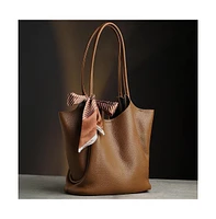 Women's The Metrograph Tote Bag With Pouch - Mocha Brown
