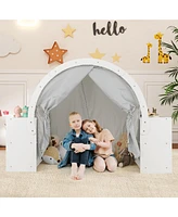 Slickblue Kids Play Tent with Curtain Shades and 8 Cubbies