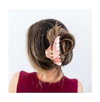 Large Claw Clip - Dusty Rose Marble