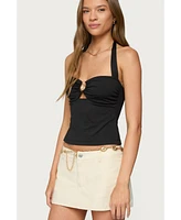 Edikted Women's Delcy Cut Out Halter Top