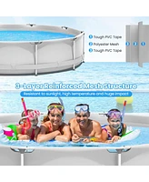 Mecale Round Above Ground Swimming Pool With Pool Cover