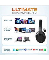 Delton M101D Active Noise Canceling Bluetooth Headphones , Wireless Over Ear Bluetooth Headsets with Microphone, Ergonomic Design and Comfort Fit Ear