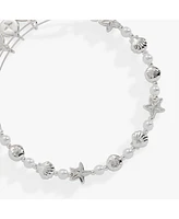Seaside Pearl Beaded Bangle Bracelet