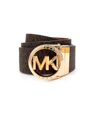 Micheal Kors Women's Embossed Logo Reversible Belt