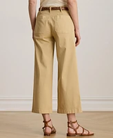 Lauren Ralph Women's Stretch Chino Wide-Leg Cropped Pants