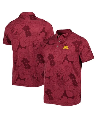 Tommy Bahama Men's Maroon Minnesota Golden Gophers Miramar Blooms Polo Shirt