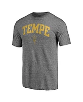 Fanatics Mto Label Men's Heather Gray Arizona State Sun Devils Arched City Tri-Blend T-Shirt
