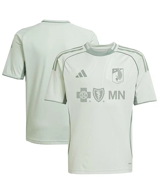 Adidas Big Boys and Girls Light Green Minnesota United Fc 2025 One Planet Pre-Match Jersey