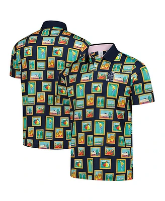 Puma Men's Navy Arnold Palmer Invitational Photo Mattr Polo Shirt