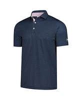 Puma Men's Navy Arnold Palmer Mattr Micro Umbrellas Printed Polo Shirt