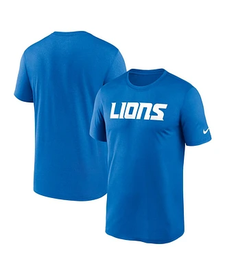 Nike Men's Blue Detroit Lions Primetime Legend Wordmark Performance T-Shirt
